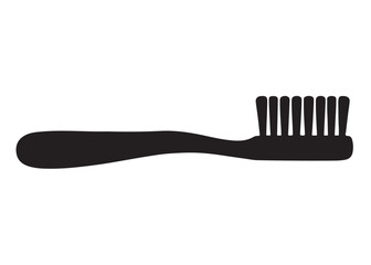 Toothbrush logo silhouette vector, Toothbrush logo icon, toothbrush silhouette vector illustration, simple black toothbrush silhouette logo vector on a white background.