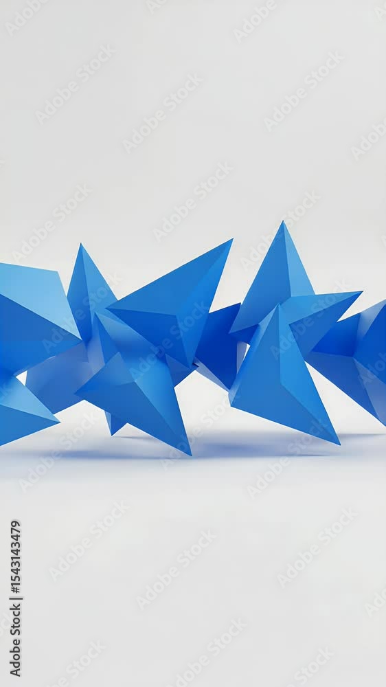 Poster abstract blue triangle geometric shape pattern modern background