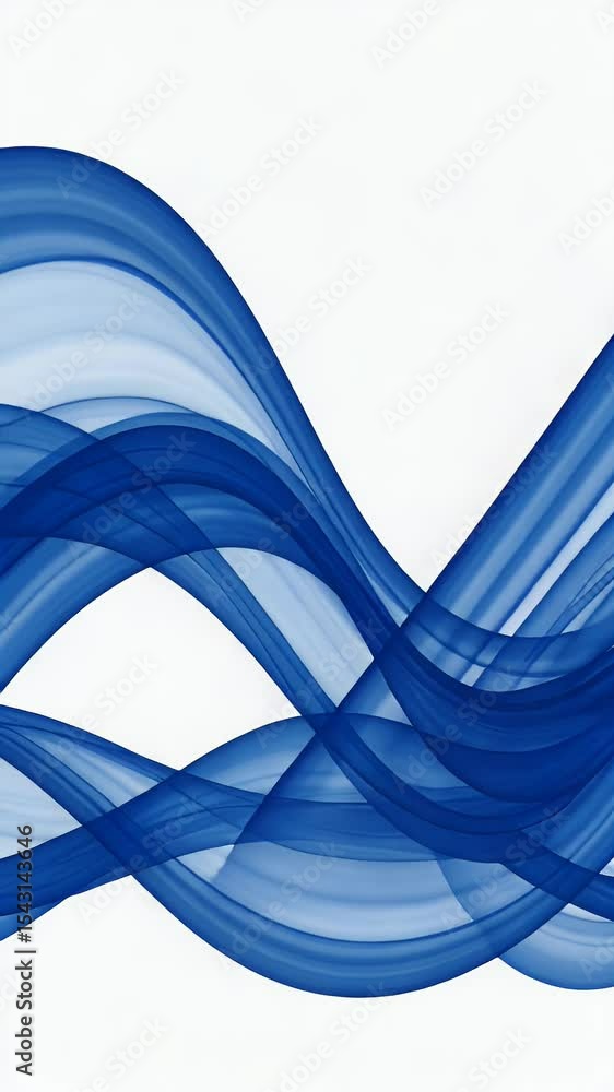 Aufkleber abstract blue wave curve background ripple design flow pattern