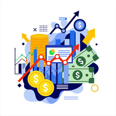 Art & Illustration. Business analysis and financial planning
