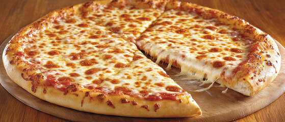 Slicing hot cheese pizza a cozy aerial food photography perspective