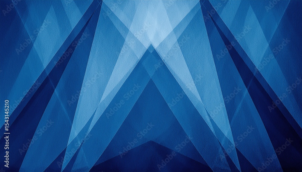 Poster abstract layered blue geometric texture background with overlapping translucent polygons and soft gr