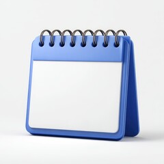 Blank blue desk calendar