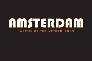 Fototapeta premium Amsterdam typography t shirt design vector, New York t shirt design vector, California t shirt design vector, unique, modern, t shirt design vector, best choice t shirt design vector, 