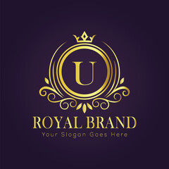 Letter  luxury gold logo concept