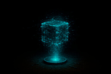 Hologram in the digital space.