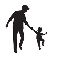 Parents day silhouette