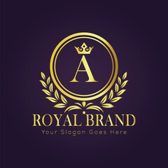 Letter  luxury gold logo concept