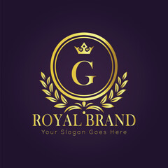 Letter  luxury gold logo concept