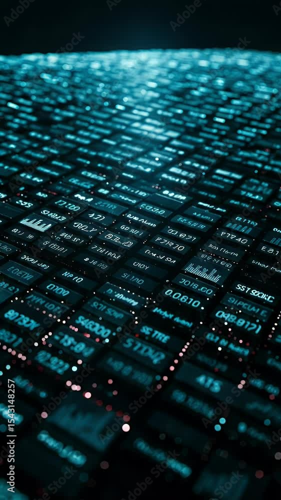 Poster abstract data network digital technology cyber security video