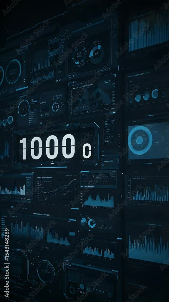 Poster abstract data hud analysis digital background technology information