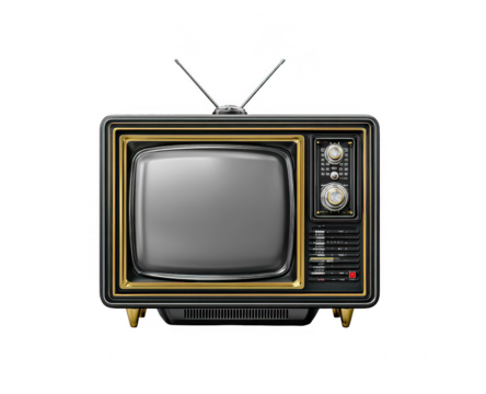 Vintage TV Image Illustration