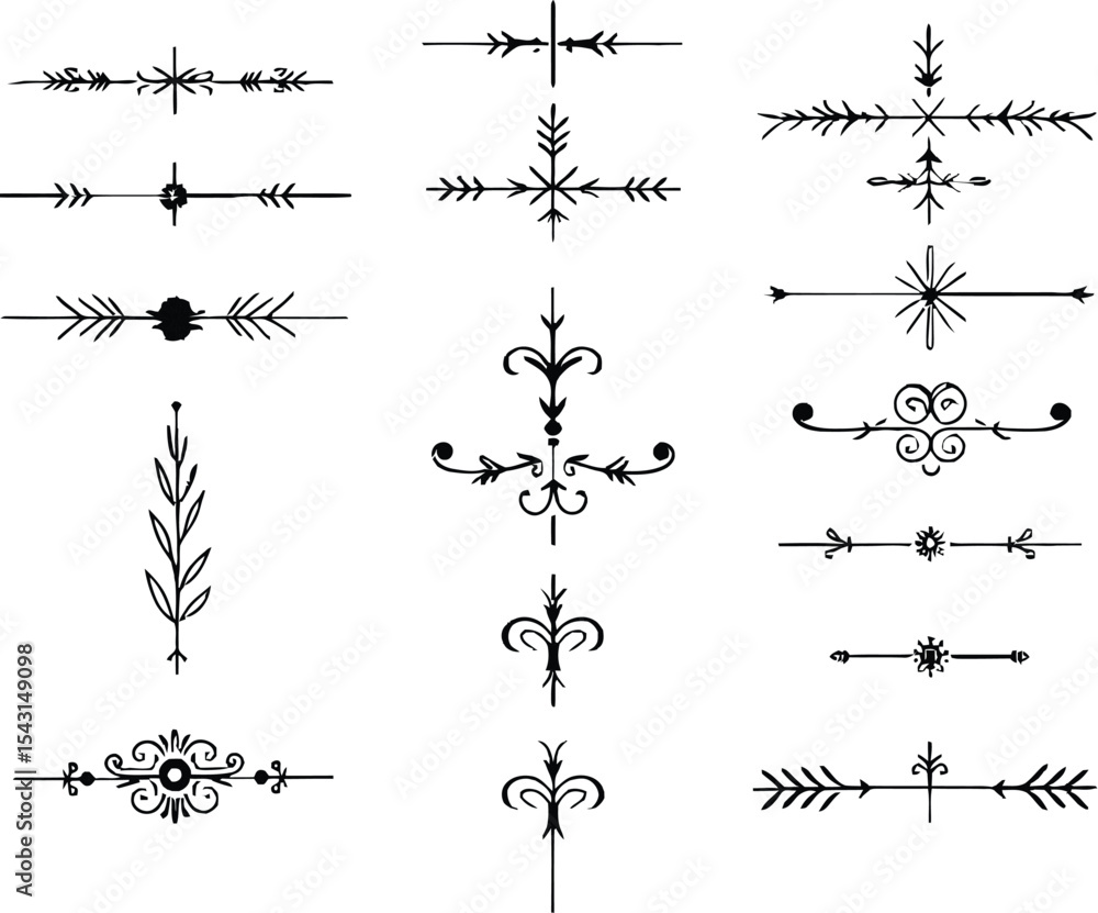 Poster set of orange circle icons representing various concepts and tools