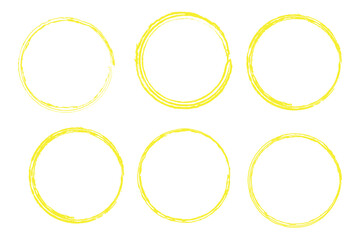 Round brush strokes vector. Painted rounds collection.