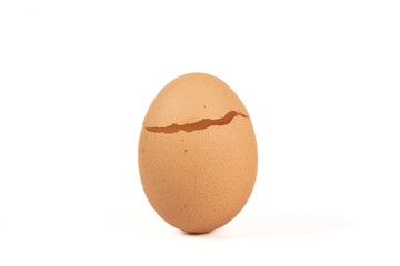 broken egg shell isolated on white background