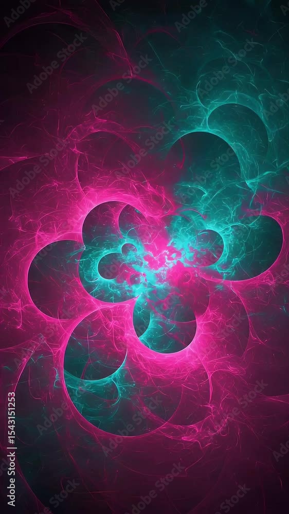 Poster abstract fractal background glowing pattern design texture art