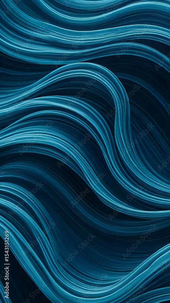 Poster abstract fractal flowing ripples dark blue pattern texture background