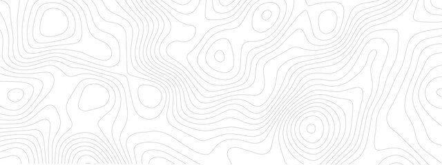 Seamless Abstract Terrain Background with Linear Topographic Lines Representing Mountains and Oceans in a Minimal Geometric Map Format
