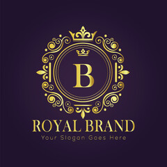 Letter  luxury gold logo concept