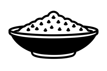 Couscous vector silhouette illustration isolated on white background