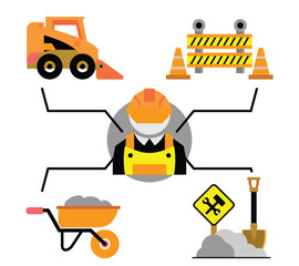Set icon of building and construction equipment