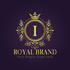 Letter  luxury gold logo concept