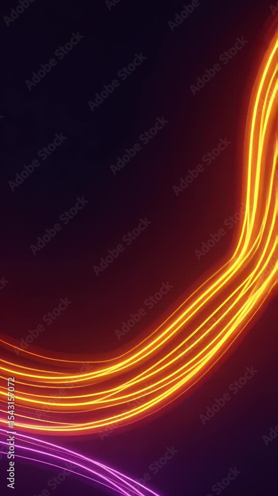 Poster abstract light line motion background dynamic curve orange purple