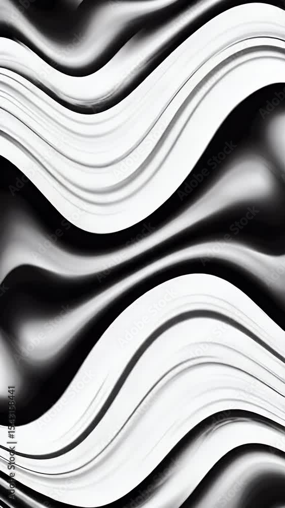Aufkleber abstract monochrome wave background fluid motion pattern texture