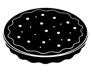 Chapati vector silhouette illustration isolated on white background