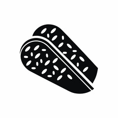 Chapati vector silhouette illustration isolated on white background