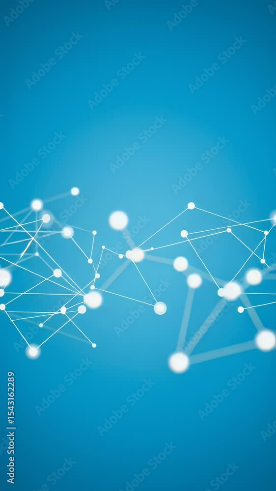 Poster abstract network connection dots light on blue background