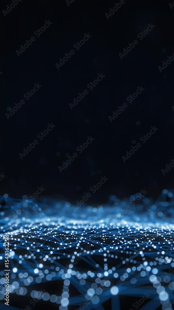 Poster abstract network connection technology digital blue background video