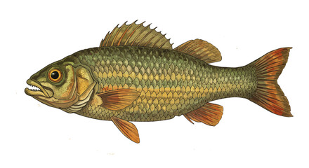 fish on a white background