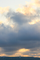 sunset over the land, istanbul clouds