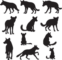Fototapeta premium animals silhouettes vector