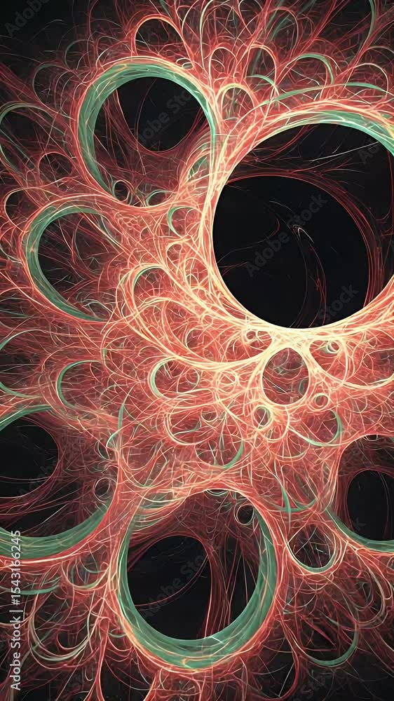 Poster abstract red fractal dark pattern circle texture background