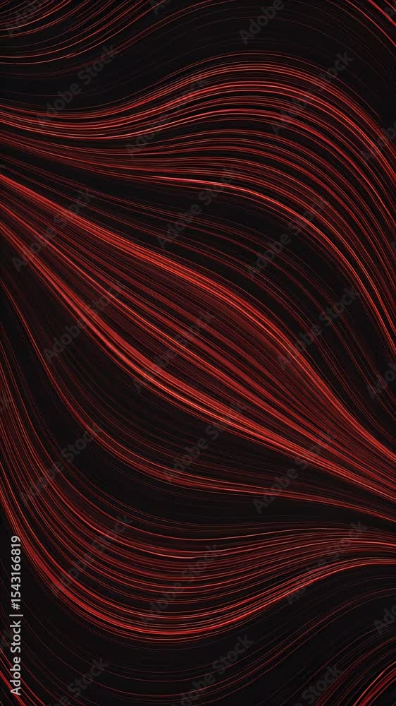 Poster abstract red motion lines glowing wave background