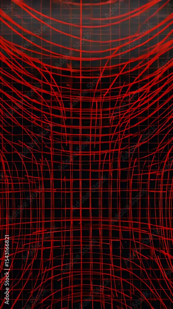 Poster abstract red lines grid pattern dark background design graphic art