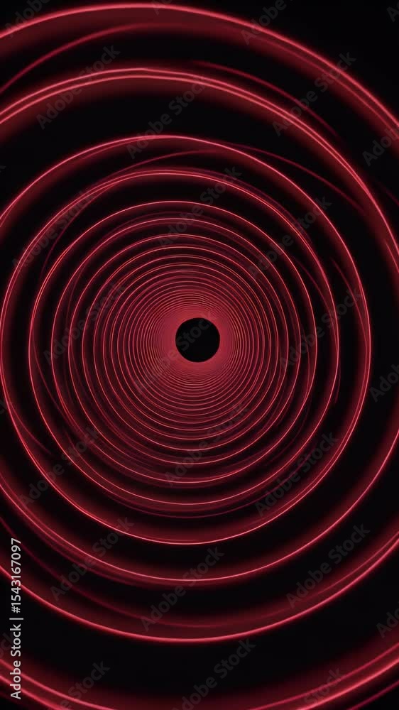 Poster abstract red tunnel pattern motion loop background