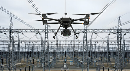 Military drone inspection of power lines