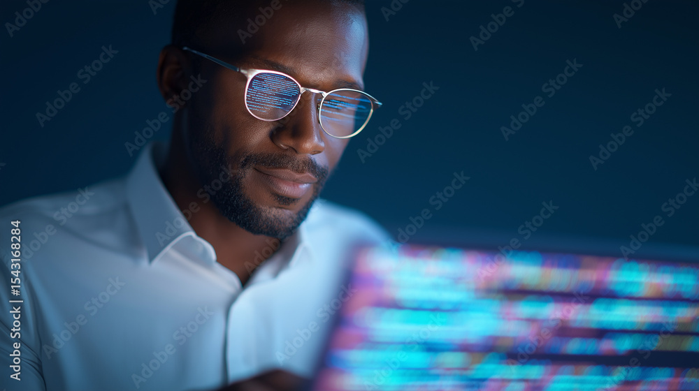 Poster ai-powered data analysis for business insights and innovation