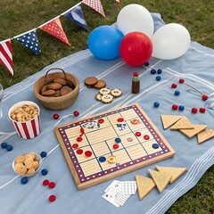Patriotic Picnic Game Day Fun Outdoor Board Game
