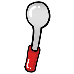 은 숟가락 일러스트