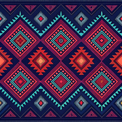 Geometric Tribal Embroidery Pattern