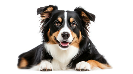 border collie puppy isolated on white background