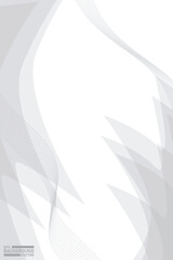 Abstract white and gray wave background