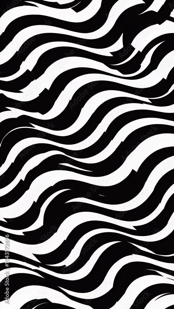 Poster abstract wavy lines black and white pattern background texture