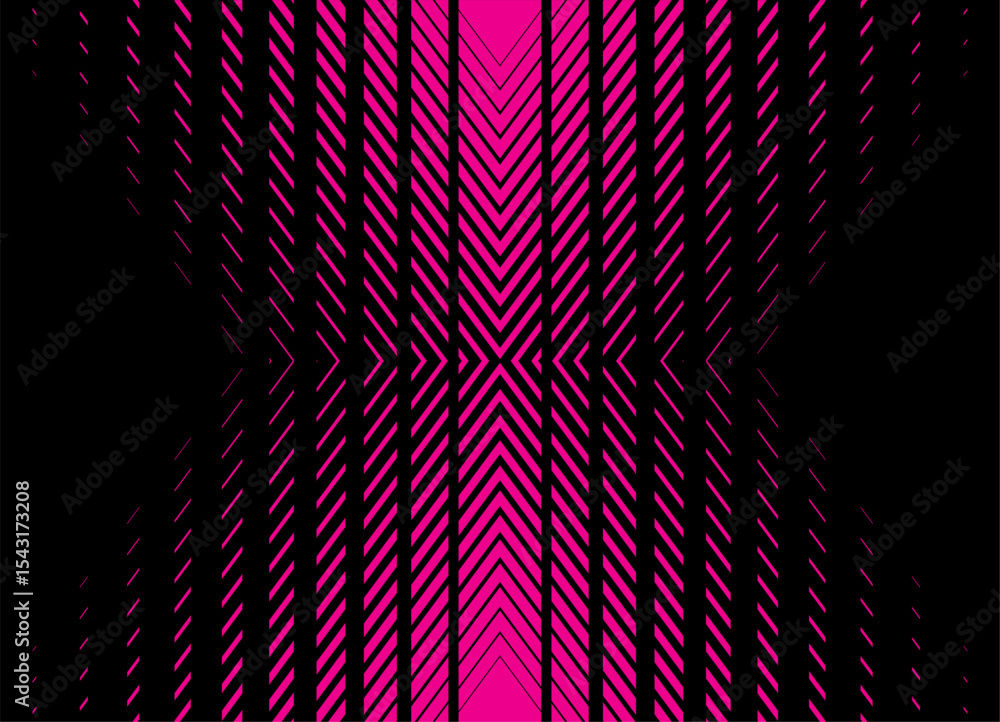 Aufkleber technological vector background. digital striped pattern of abstract purple lines on black backgroun