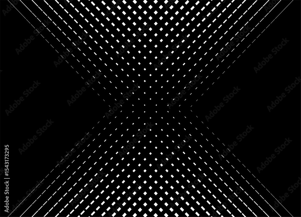 Poster technological vector background. digital pattern of white pixels on black background for poster, cov