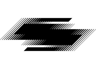 Vector black spot on white background. Striped pattern of thin lines for car body, cover, packaging, advertising. Modern vector background. Design element